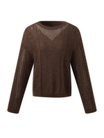 Mohair Wool Blend Sequins Women Sweater GOELIA