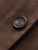 100% Linen Women V-Neck Midi Dress With Belt GOELIA