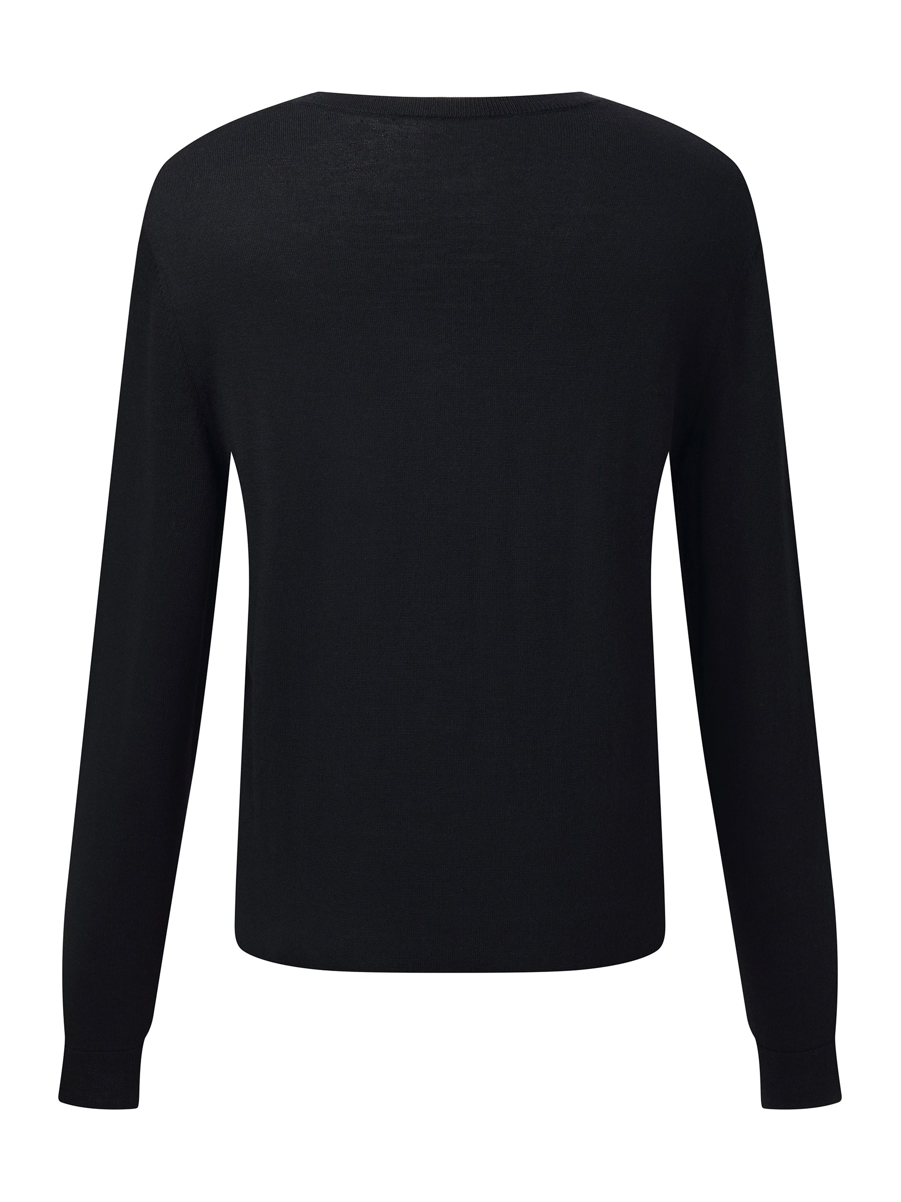 [Preview] Cashmere Wool Mulberry Silk Blend V-Neck Women Knit Top GOELIA