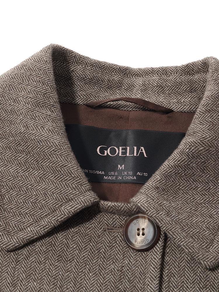 Washable Wool Straight Coat GOELIA