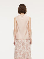 22MM Mulberry Silk Cowl Neck Women Tank Top GOELIA