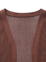 Tencel Mulberry Silk Blend Women Openwork Cardigan GOELIA