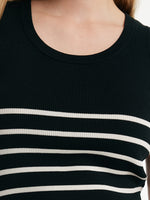 Acetate Cotton Knitted Striped Tank Top GOELIA