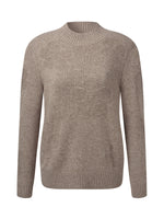 Wool Jacquard Mock Neck Women Sweater GOELIA