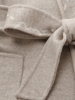 100% Wool Reversible Hooded Women Overcoat GOELIA