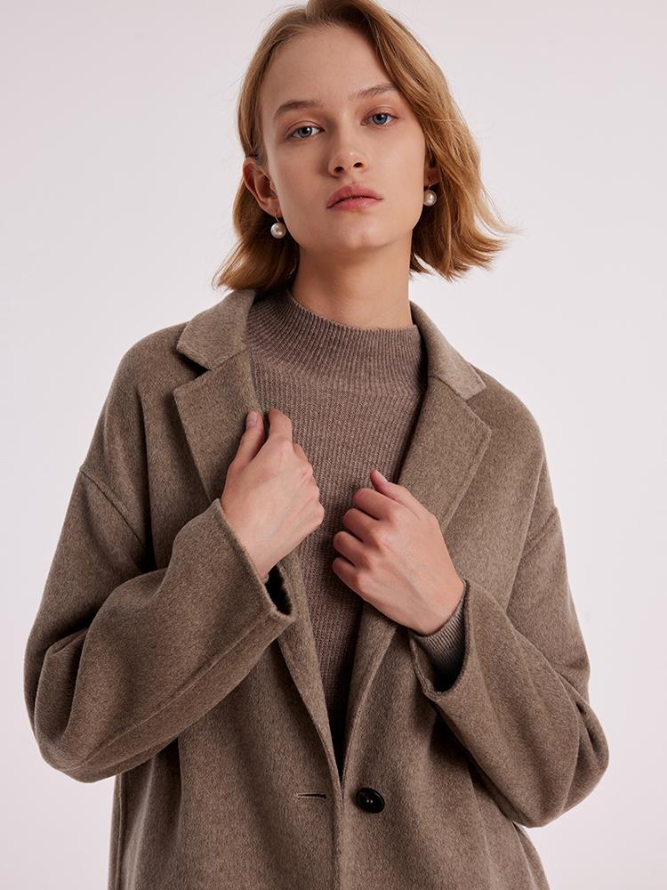 Pure Cashmere Mid-Length Women Coat GOELIA