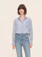 [Preview] Acetate Blend Women Shirt With Built-in Camisole GOELIA