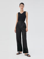 18 Momme Xiang Yun Silk Ankle Banded Pants For Women GOELIA