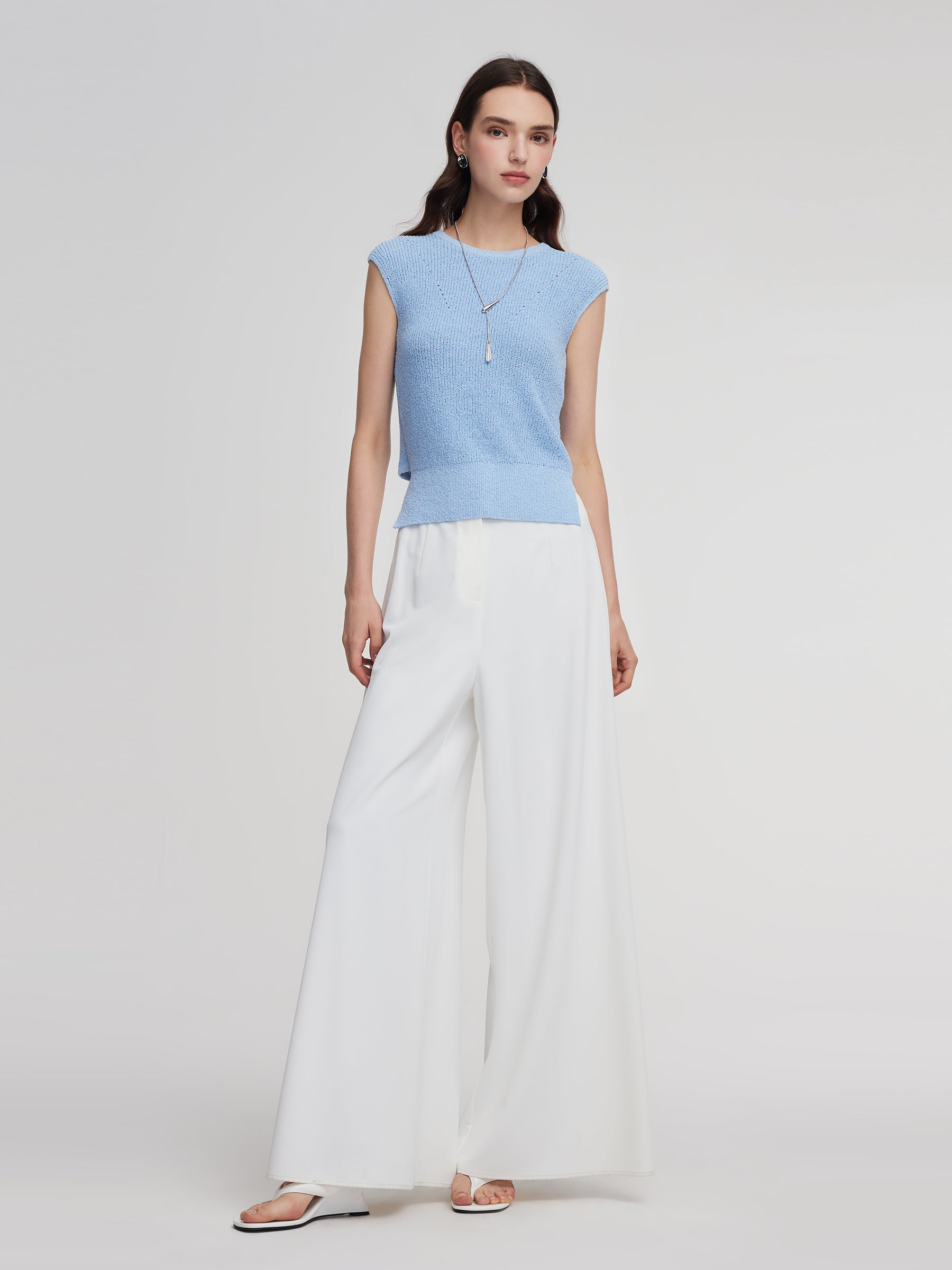 Tie Back Cap Sleeve Women Knit Top GOELIA