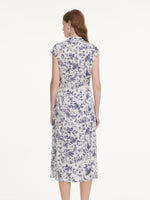 19MM Mulberry Silk Floral Print Women Qipao Maxi Dress GOELIA