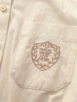 Cotton Letter Embroidered Women Belted Midi Shirt Dress With Detachable Sailor Collar GOELIA