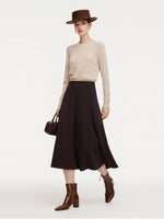 Stretch Flared Women Knit Skirt GOELIA