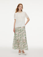 22MM Mulberry Silk Twisted Round Neck Women Blouse GOELIA