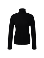100% Wool Turtleneck Women Knit Top GOELIA