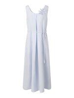 100% Linen Women Sleeveless Maxi Dress GOELIA