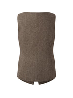 100% Washable Wool Square Neck Women Vest GOELIA