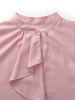 Acetate Blend Ruffle Blouse And Mermaid Skirt Two-Piece Set GOELIA