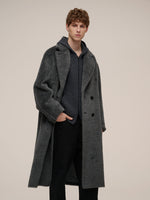 Brushed Alpaca Wool Blend Unisex Overcoat GOELIA