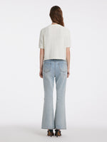 Openwork Round Neck Knitted Women Cardigan GOELIA