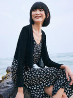Spaghetti Strap Dress With Knitted Cardigan Two-Piece Set GOELIA
