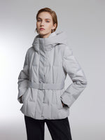 [Preview] Gathered Waist Belted Hooded Goose Down Jacket GOELIA