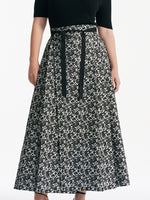 Rose Jacquard Pleated Women Mamianqun With Bottomed Skirt GOELIA