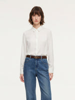 Acetate Blend H-Line Women Shirt GOELIA