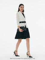Triacetate Blend Gathered Waist Women Blazer GOELIA