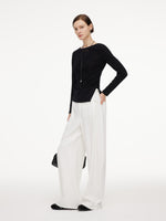 [Preview] Wool Blend Women Knit Top With Detachable Lariat Necklace GOELIA