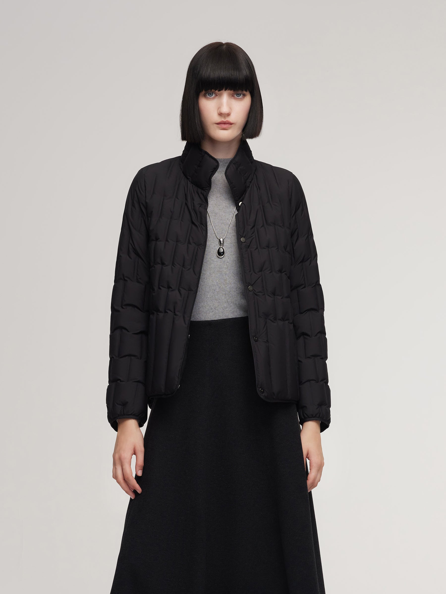 Lightweight Goose Down Jacket With Packable Storage Bag GOELIA