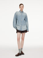 100% Cotton Denim Unisex Oversized Shirt GOELIA