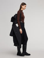Thermal Tech Back Hooded Unisex Long Goose Down Coat GOELIA