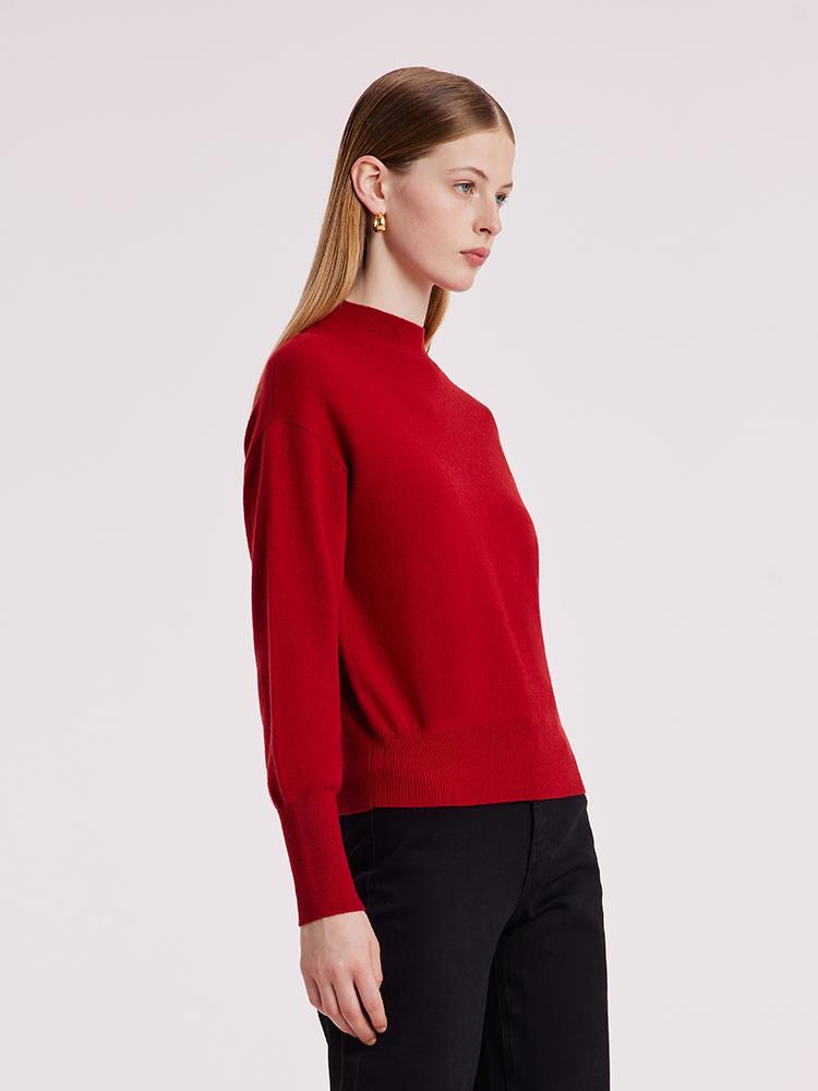 Pure Wool Mock Neck Sweater GOELIA