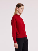 Pure Wool Mock Neck Women Sweater GOELIA