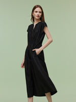 18MM Xiang Yun Silk Women Elastic Waist Maxi Dress GOELIA
