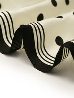 Polka Dots Printed Pure Silk Scarf GOELIA