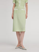 Lyocell Blend Knit Top And Column Skirt Two-Piece Set GOELIA