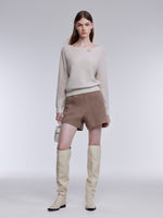 [Preview] 100% Wool Shimmer Women Sweater With GO Letter Clip GOELIA