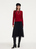 100% Wool Cable Knit Women Sweater GOELIA