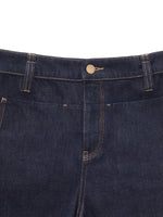 [Preview] 100% Cotton Denim Slimming Seamed Women Shorts With Belt GOELIA
