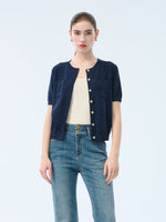 Lyocell Blend Sequins Women Cardigan GOELIA