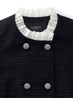 Tweed Faux Two-Piece Women Mini Dress GOELIA
