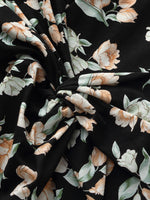 100% Cotton Floral Print Twist Front Women Maxi Dress GOELIA
