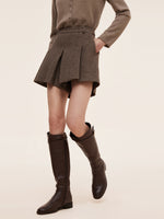 100% Washable Wool Women Culotte Skirt GOELIA