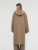 100% Cashmere Hooded Unisex Overcoat GOELIA