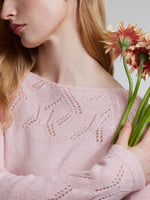 Alpaca Wool Blend Boat Neck Women Sweater GOELIA