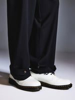 Machine Washable Wool Blend Unisex Straight Leg Pants GOELIA