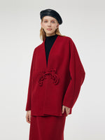 100% Wool New Chinese-Style Women Coat GOELIA