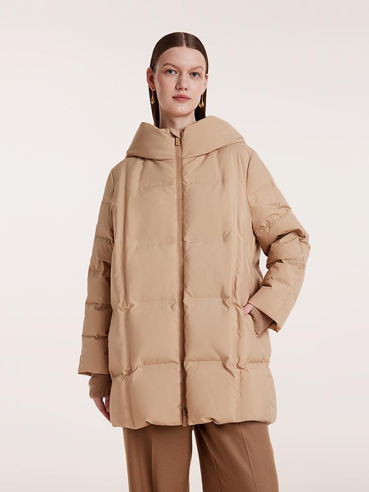 Cocoon Shape Oversized Mid-Length Goose Down Garment GOELIA