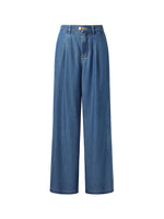 100% Tencel Denim Elastic Waist Women Jeans GOELIA